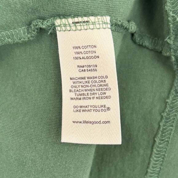 Life is Good Men's Jeep Graphic Green Long Sleeve Shirt Size L - Picture 5 of 6